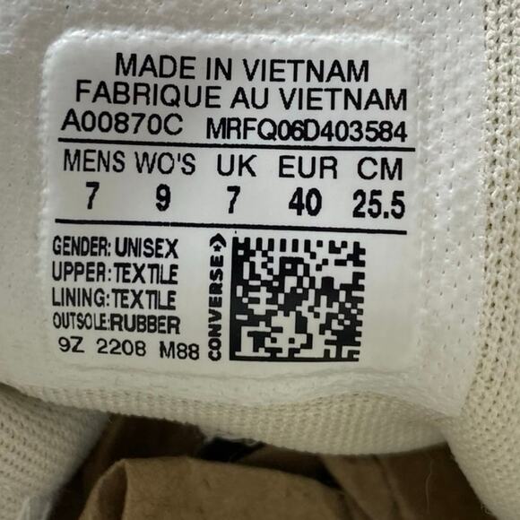 CONVERSE Unisex Chuck Taylor All Star Lugged Platform Shoes Men’s 7 Women’s 9 - Picture 10 of 12